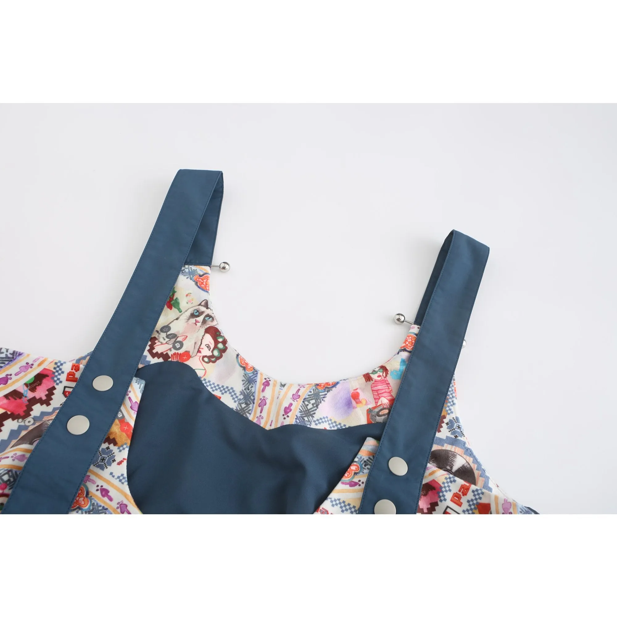 Women Overall Print Midi Dress - Pattern